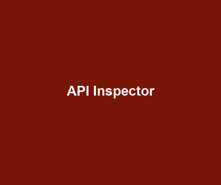 API Inspector