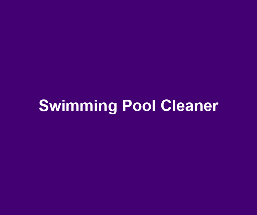 Swimming Pool Cleaner