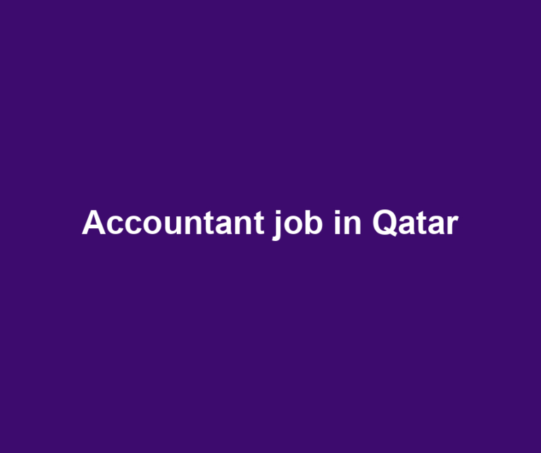Accountant job in Qatar