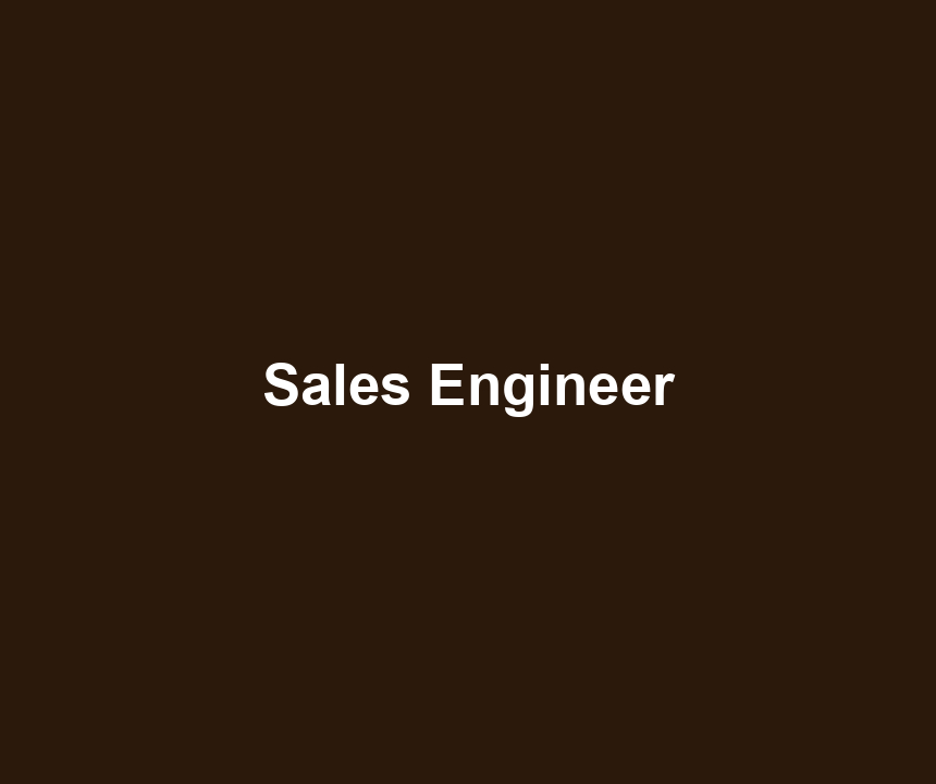 Sales Engineer