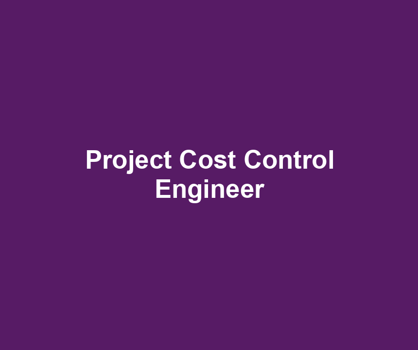 Project Cost Control Engineer