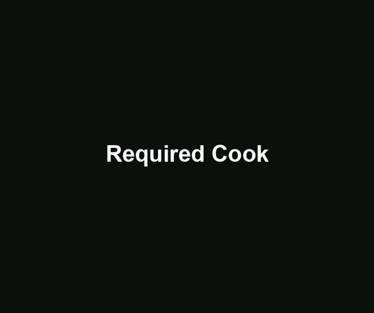 Required Cook