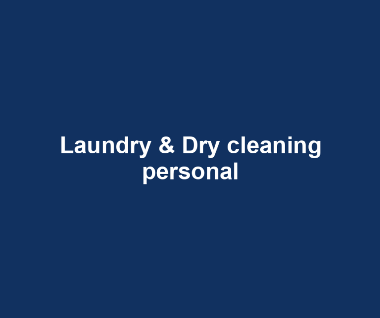 Laundry & Dry cleaning personal