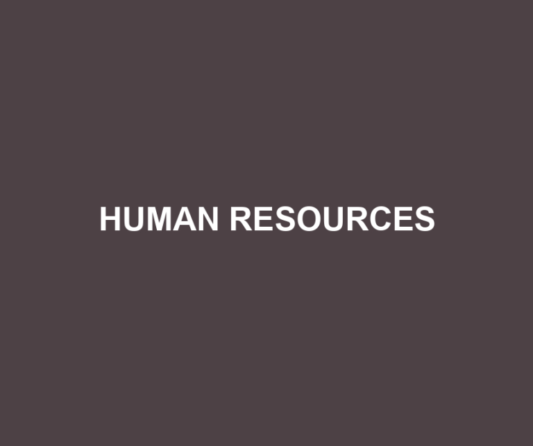 HUMAN RESOURCES