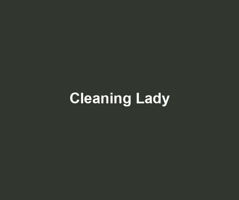 Cleaning Lady