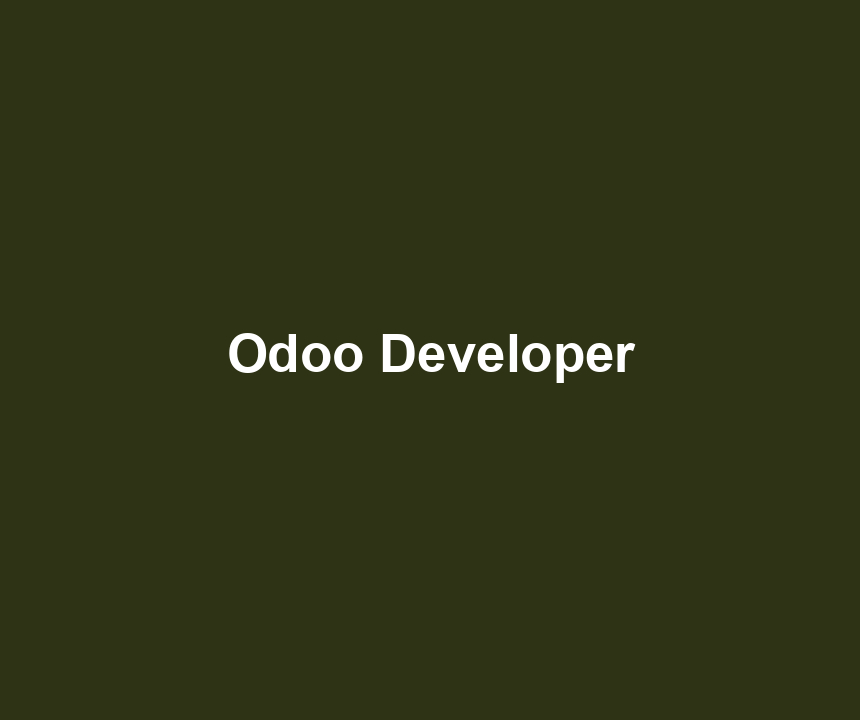 Odoo Developer