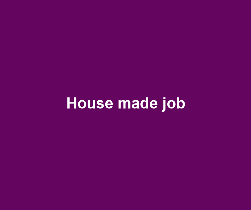 House made job