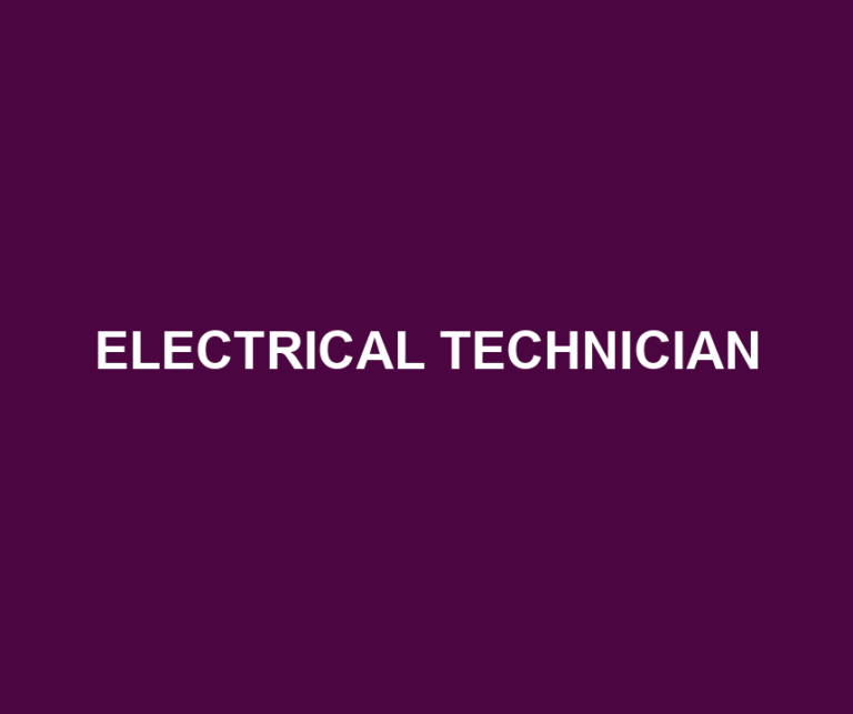 ELECTRICAL TECHNICIAN