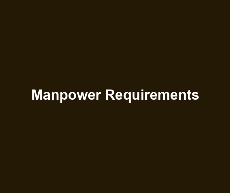 Manpower Requirements