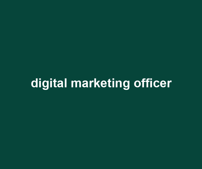 digital marketing officer
