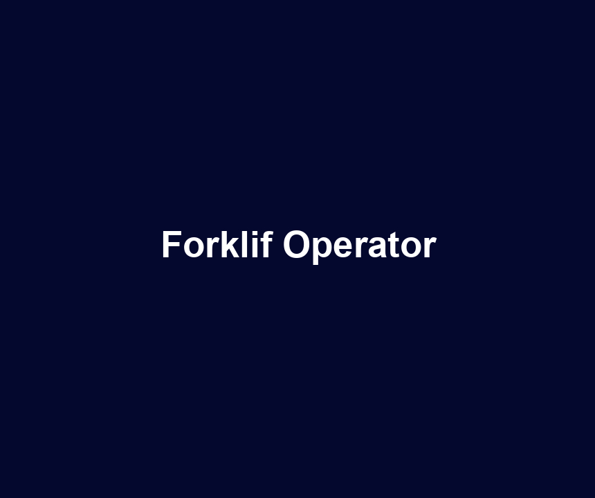 Forklif Operator