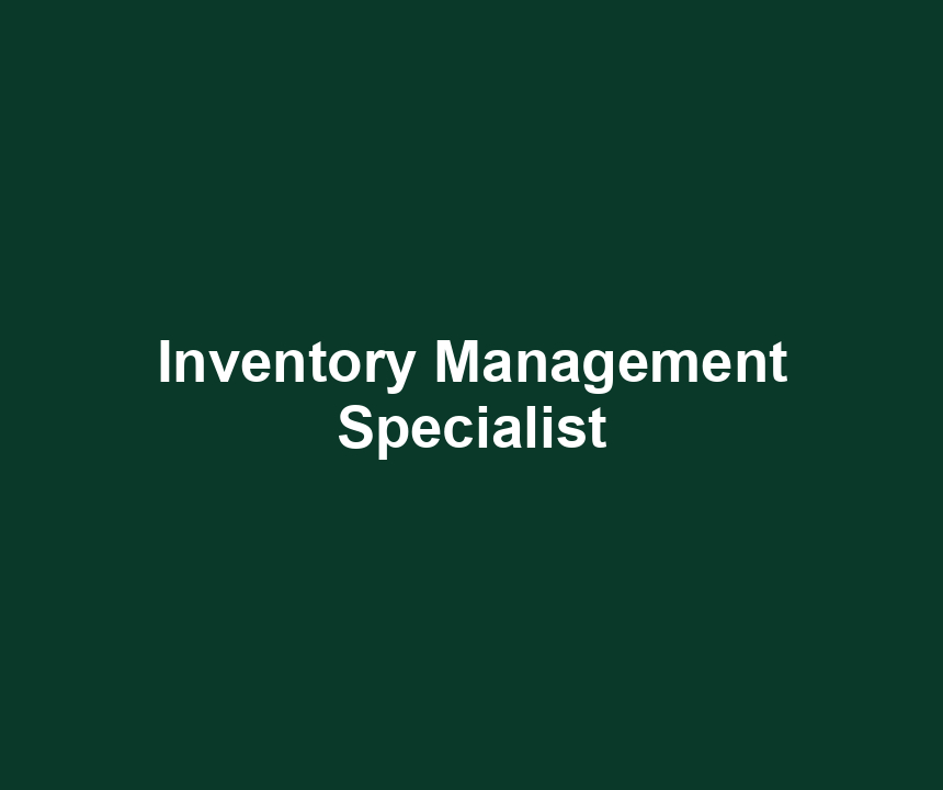 Inventory Management Specialist