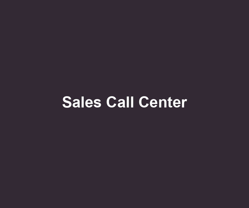 Sales Call Center