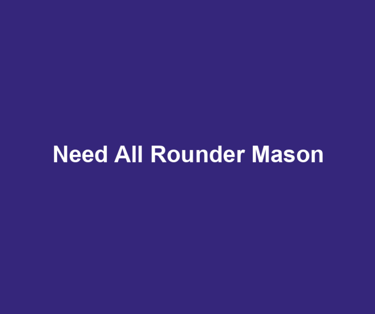 Need All Rounder Mason