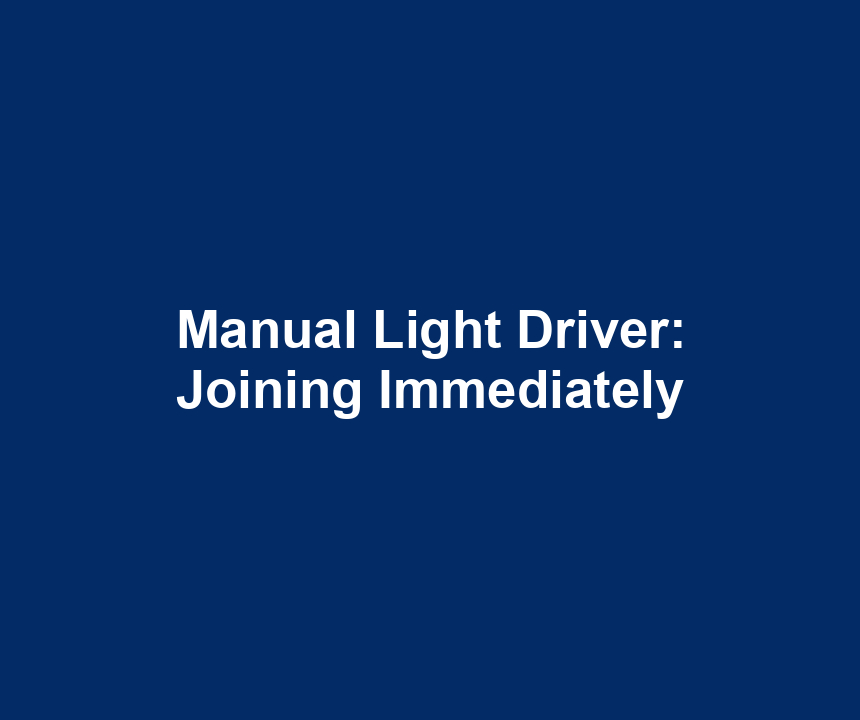 Manual Light Driver: Joining Immediately