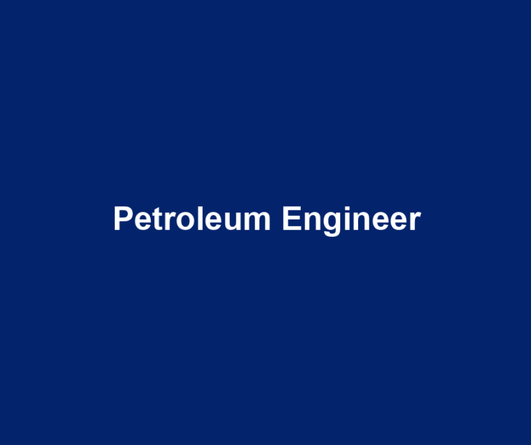 Petroleum Engineer