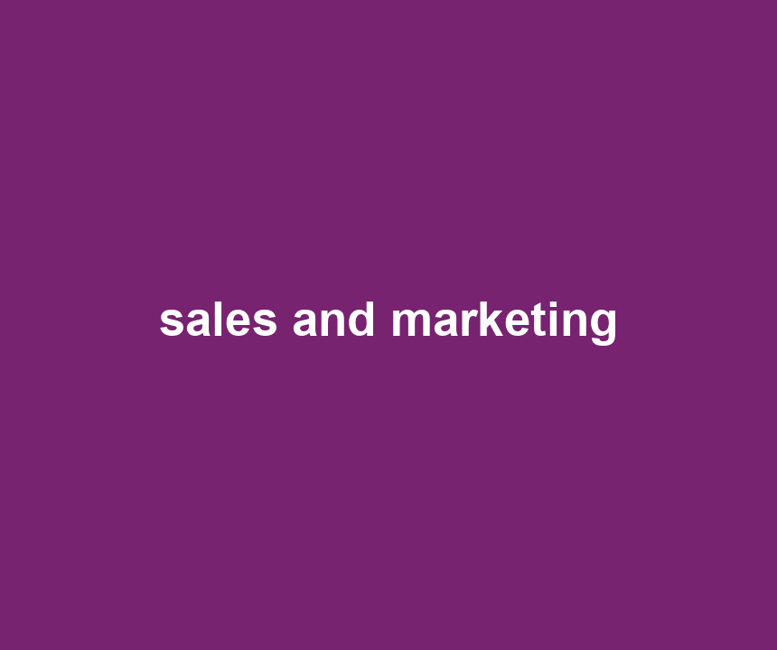 sales and marketing