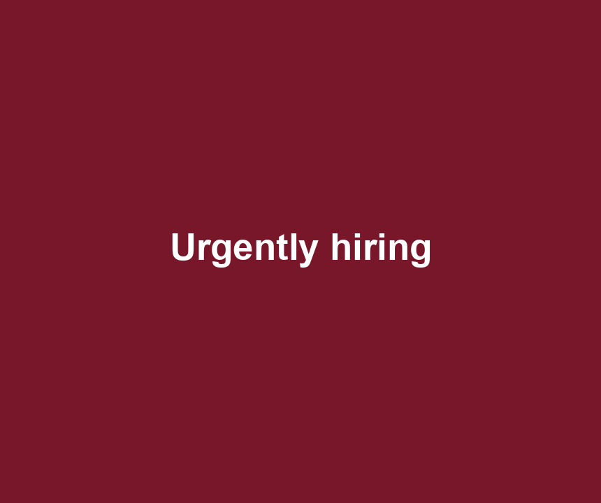 Urgently hiring