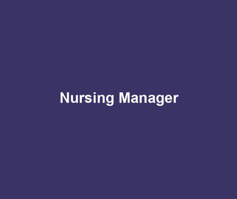Nursing Manager