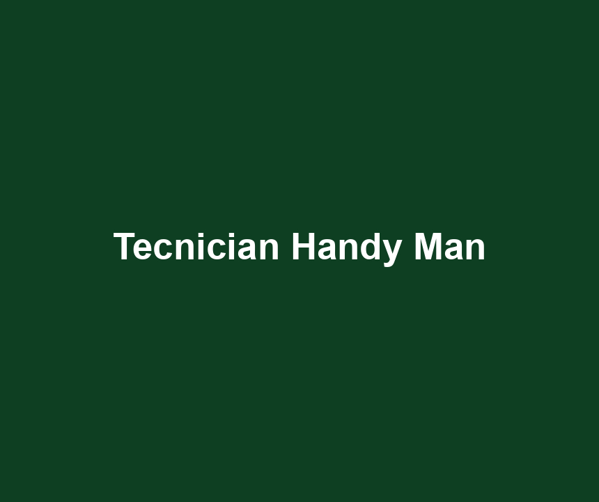 Tecnician Handy Man