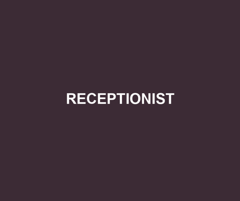 RECEPTIONIST