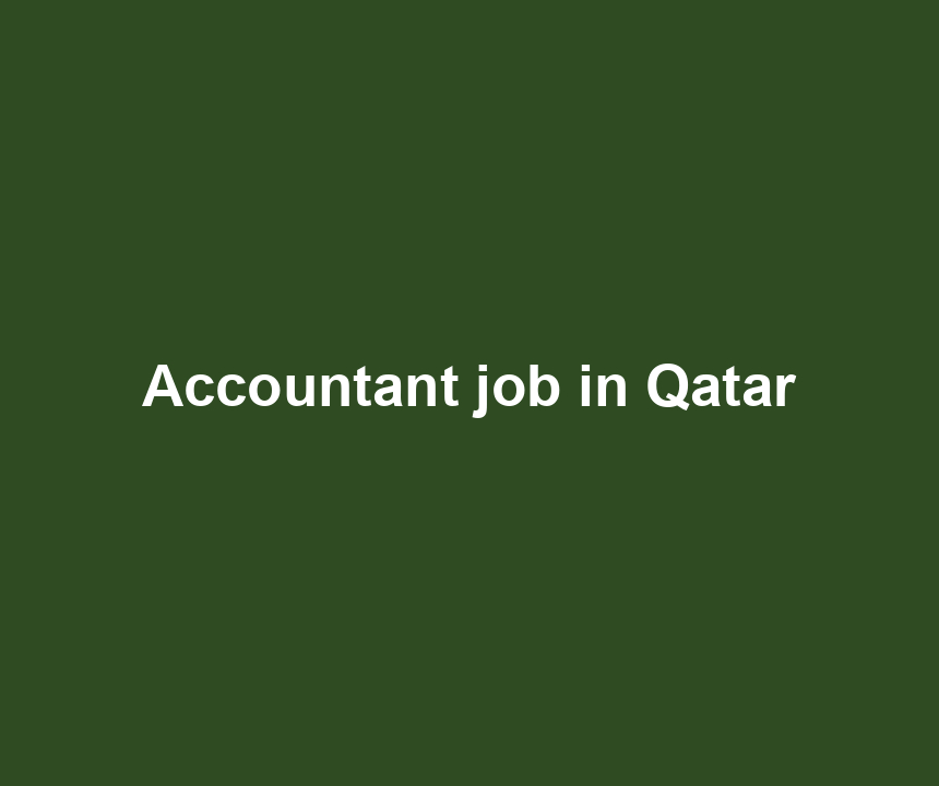 Accountant job in Qatar