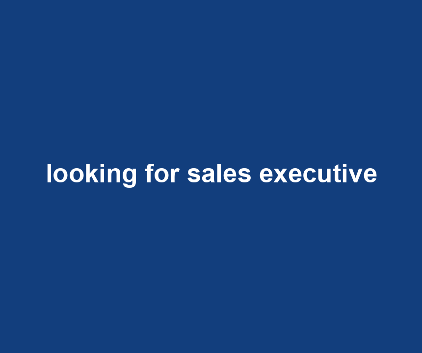 looking for sales executive