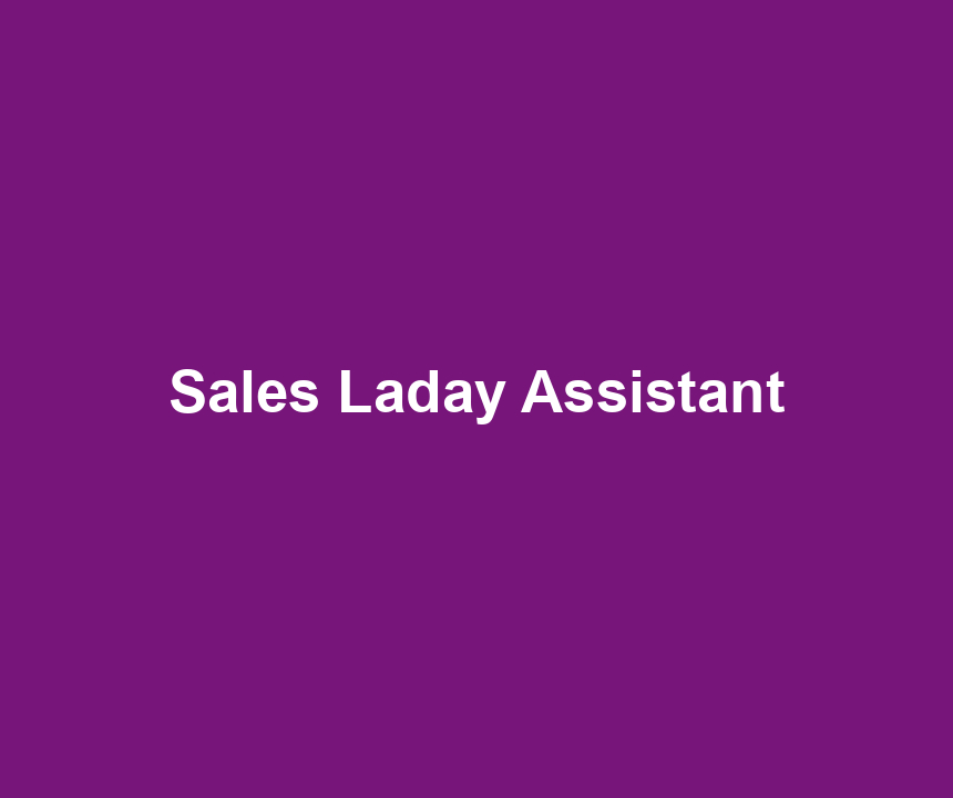 Sales Laday Assistant