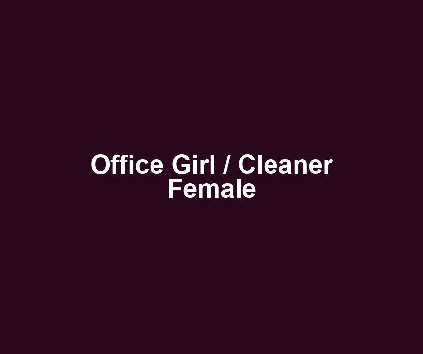 Office Girl / Cleaner Female