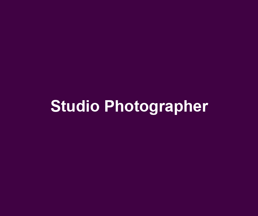 Studio Photographer