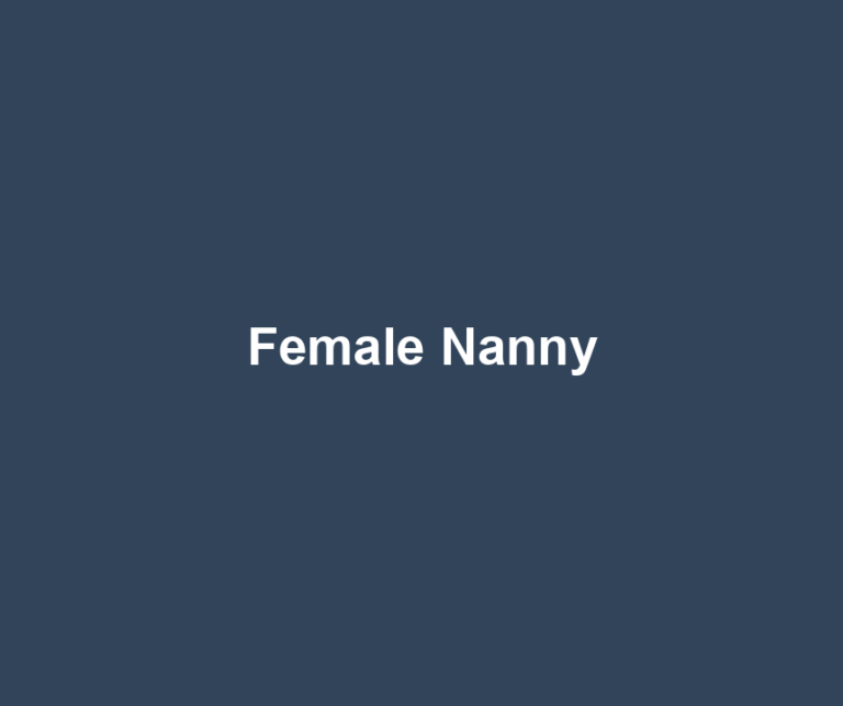 Female Nanny