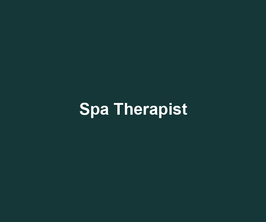 Spa Therapist