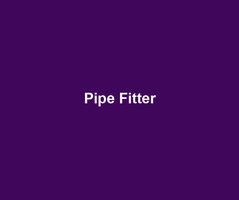 Pipe Fitter