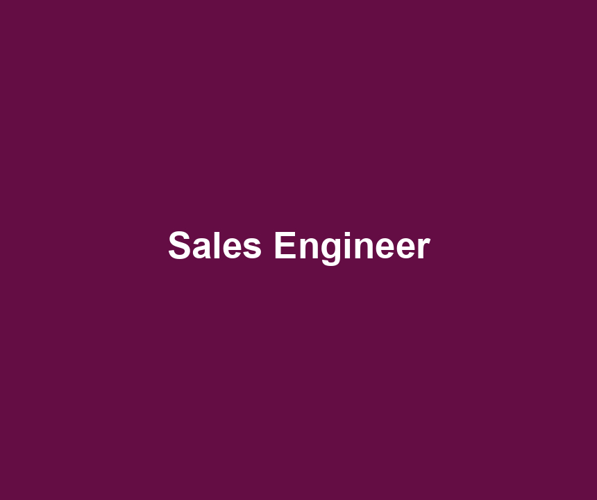 Sales Engineer