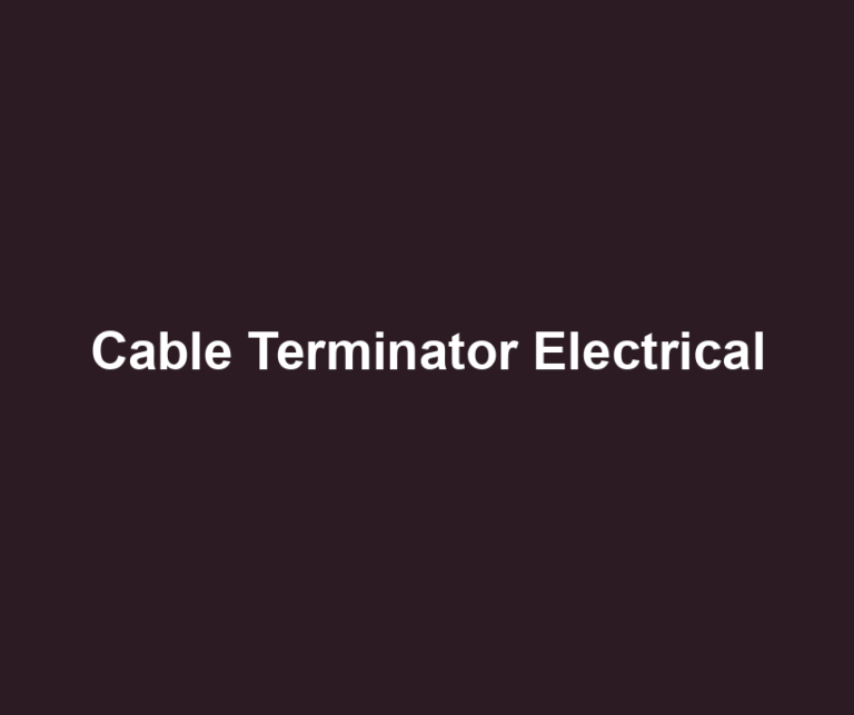 Cable Terminator Electrical
