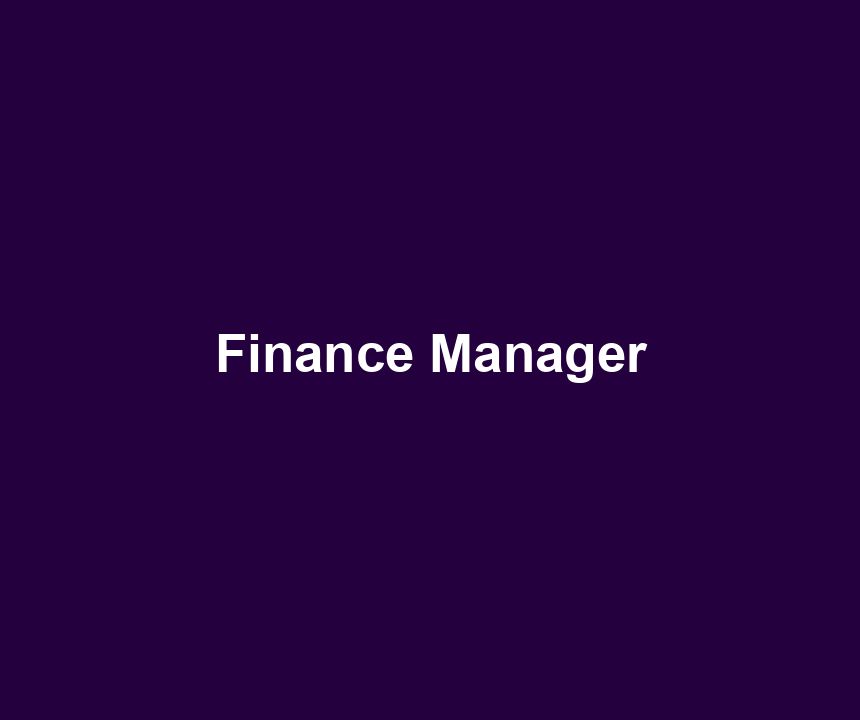 Finance Manager
