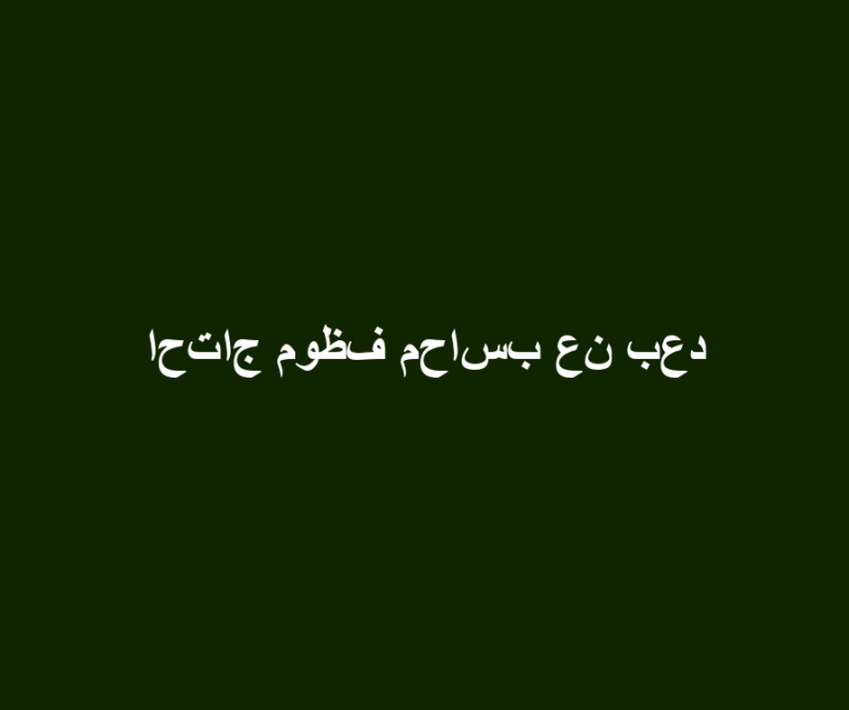 احتاج موظف محاسب عن بعد