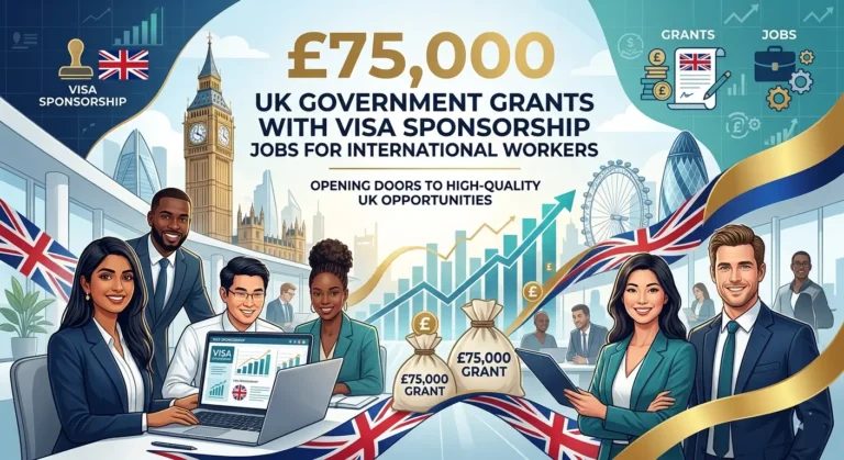 £75,000 UK Government Grants With Visa Sponsorship Jobs for International Workers