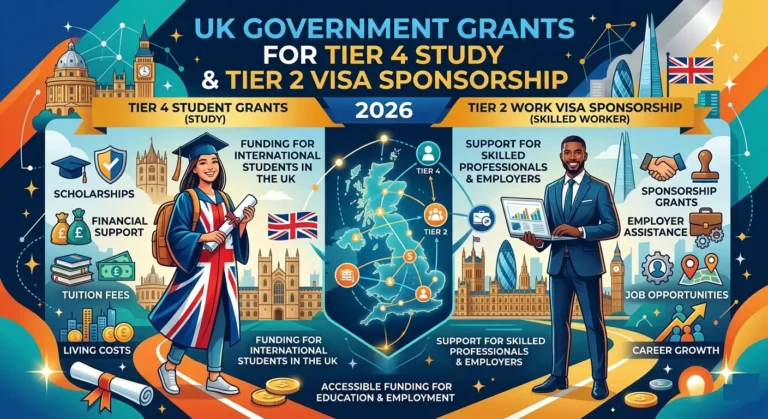 UK Government Grants for Tier 4 Study and Tier 2
